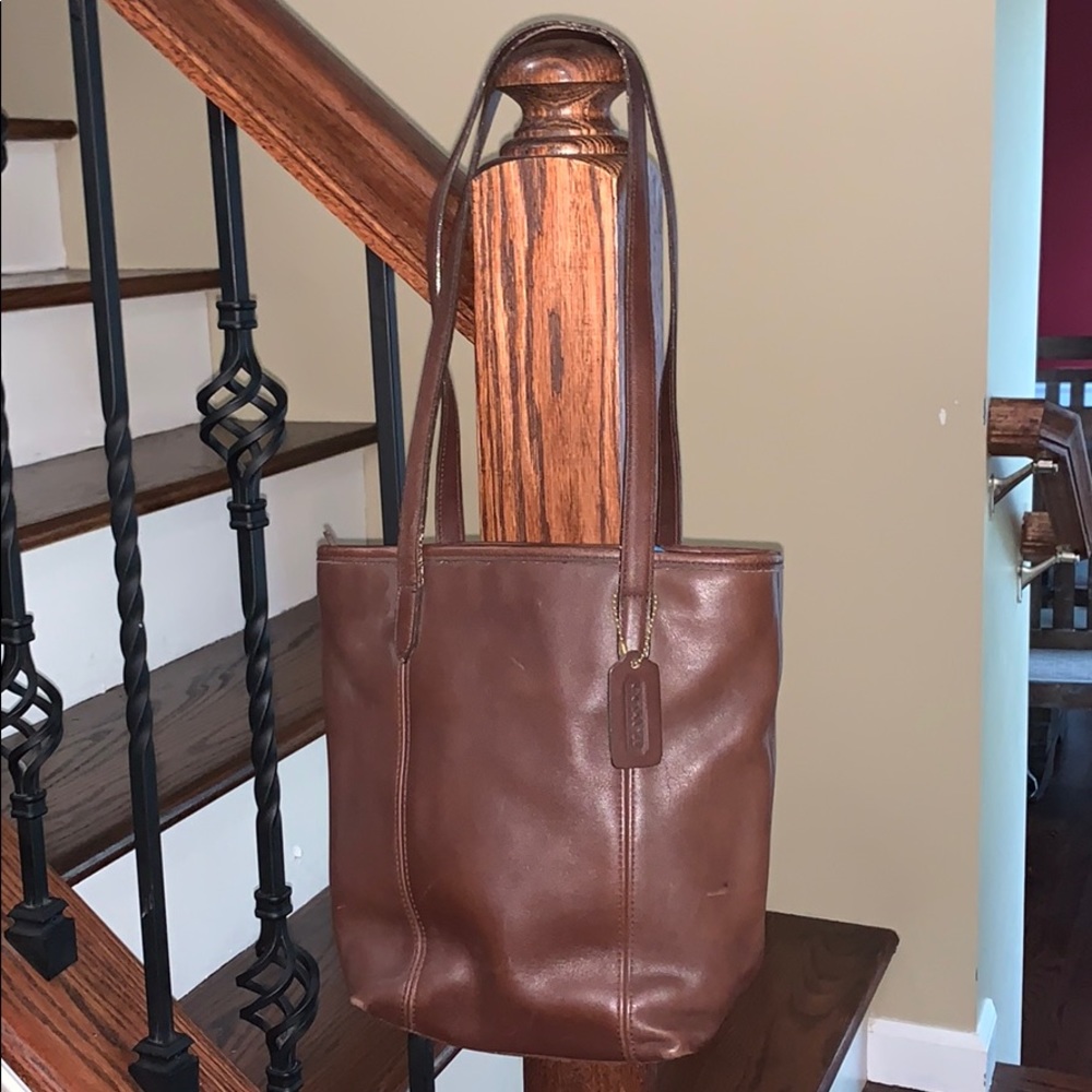 Coach brown leather bag